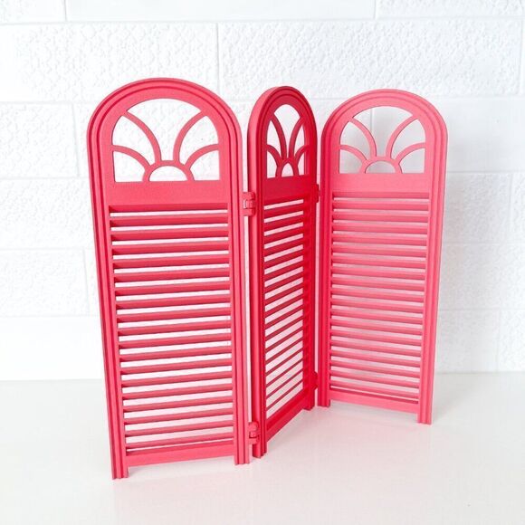 3-Panel Watermelon Privacy Screen Doll 1:6 Scale Furniture 12” Barbie Integrity - Picture 4 of 4